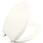 Elongated Bowl Plastic Closet Seat Cachet Biscuit