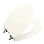 Elongated Bowl Triko Wood Closet Seat Chrome Biscuit