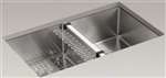 *strive Undercounter 2 Elongated Bowl Sink With Bsn Rack