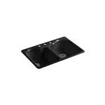 33 X 22 Three Hole 2 Elongated Bowl Self-Rimming Sink Hartland Black
