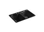 33 X 22 Four Hole 2 Elongated Bowl Self-Rimming Sink Hartland Black
