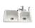 33 X 22 Four Hole Cast Iron Sink Efficiency White