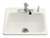 25 X 22 Three Hole Cast Iron Sink Mayfield Biscuit