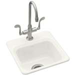 15 X 15 Three Hole Self-Rimming Entertainment Sink Northland White