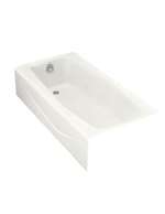 60 X 30 Left Hand Cast Iron Bath Villager White