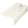 60 X 30 RH Cast Iron Bath Villager Biscuit