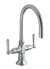 Lead Law Compliant Hirise Stainless Steel 2 Handle Bar Sink Faucet