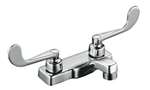 Lead Law Compliant 1.5 GPM 2 Handle Lever 4 Centerset Lavatory Faucet Chrome