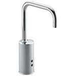 Lead Law Compliant Gooseneck Touchless Deck Mount Faucet Chrome