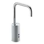 Lead Law Compliant Gooseneck Touchless Deck Mount Faucet With Mixer Chrome
