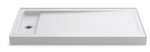 60 X 32 Left Hand Cast Iron Shower Base Bellwether White