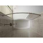 Expanse Curved Shower Rod Traditional Brss