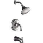 1 Handle Lever Pressure Balance Tub and Shower Trim Forte Polished Chrome