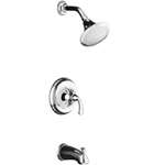 1 Handle Lever Pressure Balance Tub and Shower Trim Forte Polished Chrome
