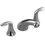 2 Handle Deck Mount Bath Faucet Trim Coralais Polished Chrome