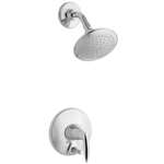 1 Handle Shower Trim With Push Button Diverter Polished Chrome