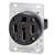 50A 4 Wire Flush Mounting Receptacle