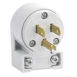 15A 125V PVC ANG Grounded Plug White