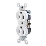 15A RES DUP Receptacle White