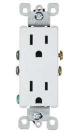 15A DUP Receptacle 125V White Decorative