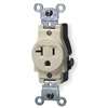 20A Single Receptacle 125V Ivory