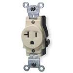 20A Single Receptacle 125V Ivory