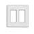 2 Gang Less Screw Wall Plate 2 DEV White