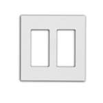 2 Gang Less Screw Wall Plate 2 DEV White