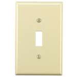 Mid Size Single Switch Plate Ivory