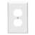 1 Gang Mid Size Receptacle Plate White