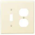 2 Gang Mid Size COMB Plate Ivory