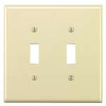 2 Gang Mid Size Switch Plate Ivory
