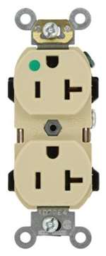 20A 125V STRT Blade Slim Receptacle Ivory