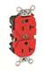20A 125V STRT Blade Slim Receptacle Red