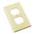 1 Gang DUP Receptacle Plate Ivory