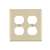 2 Gang DUP Receptacle Plate Ivory