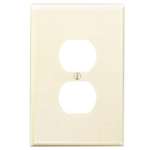 1 Gang DUP Receptacle OS Wall Plate Ivory