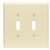 2 Gang Toggle Switch Wall Plate Ivory