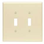 2 Gang Toggle Switch Wall Plate Ivory