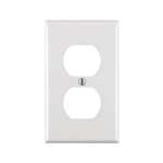 1 Gang DUP Receptacle Plate White