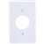 1 Gang Single Receptacle Plate White