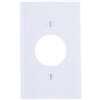 1 Gang Single Receptacle Plate White