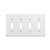 4 Gang Switch Plate White