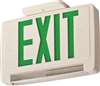 White Tplas EMERG Exit Green Face