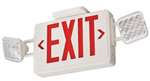 White Tplas LED EMERG Exit Green Face