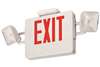 White Tplas LED EMERG Exit Red Face