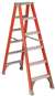 6 FT Fiberglass 300 # Double Step Ladder