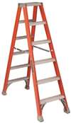 8 FT Fiberglass 300 # Double Step Ladder