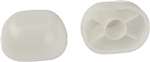 Oval Toilet Bolt Caps White