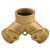 Hose Wye With Shutoff Brass
